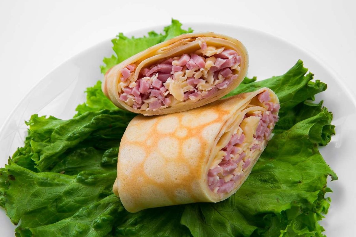 Домашние блинчики с мясом