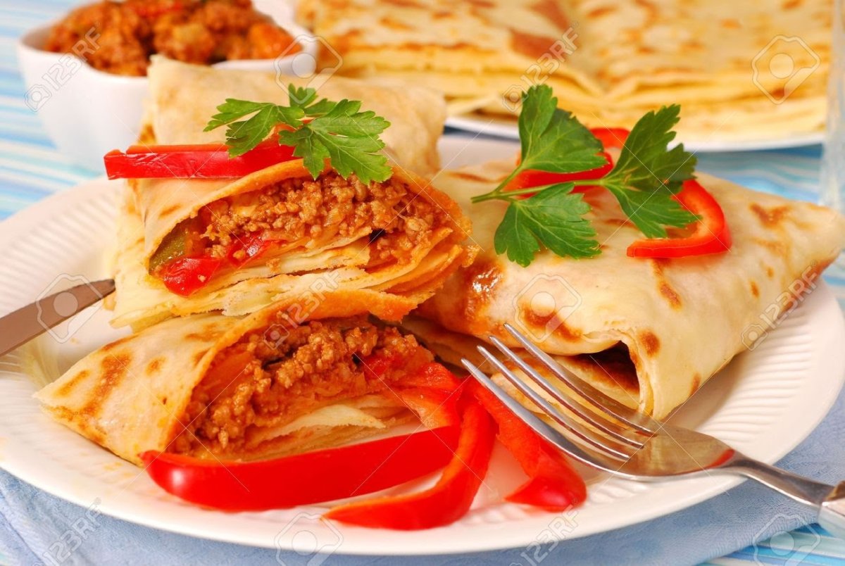 Блины фаршированные печенью
