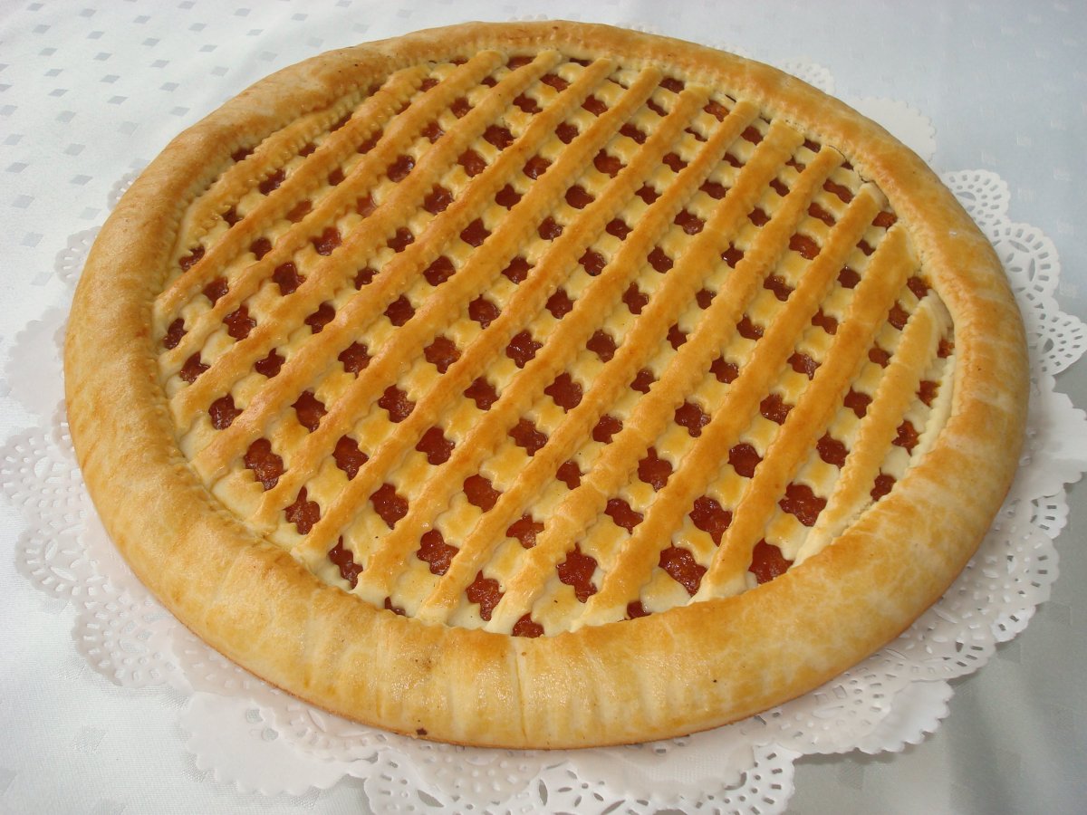 Открытый пирог с капустой