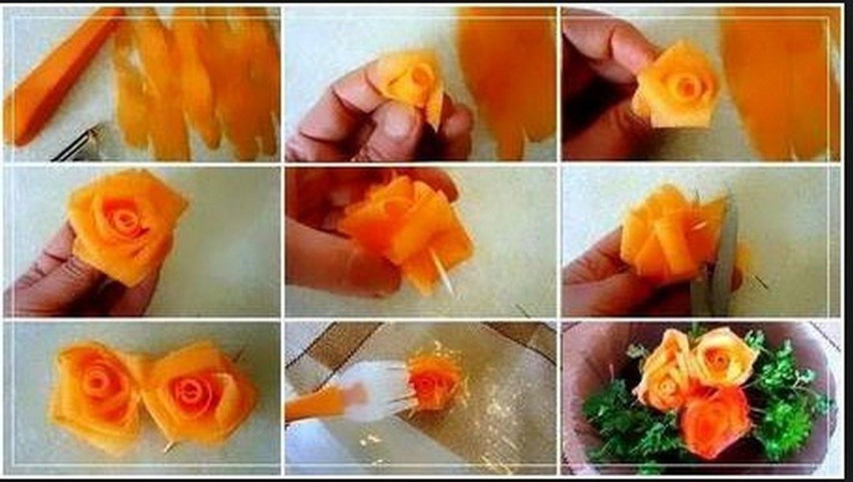 Украшения из моркови