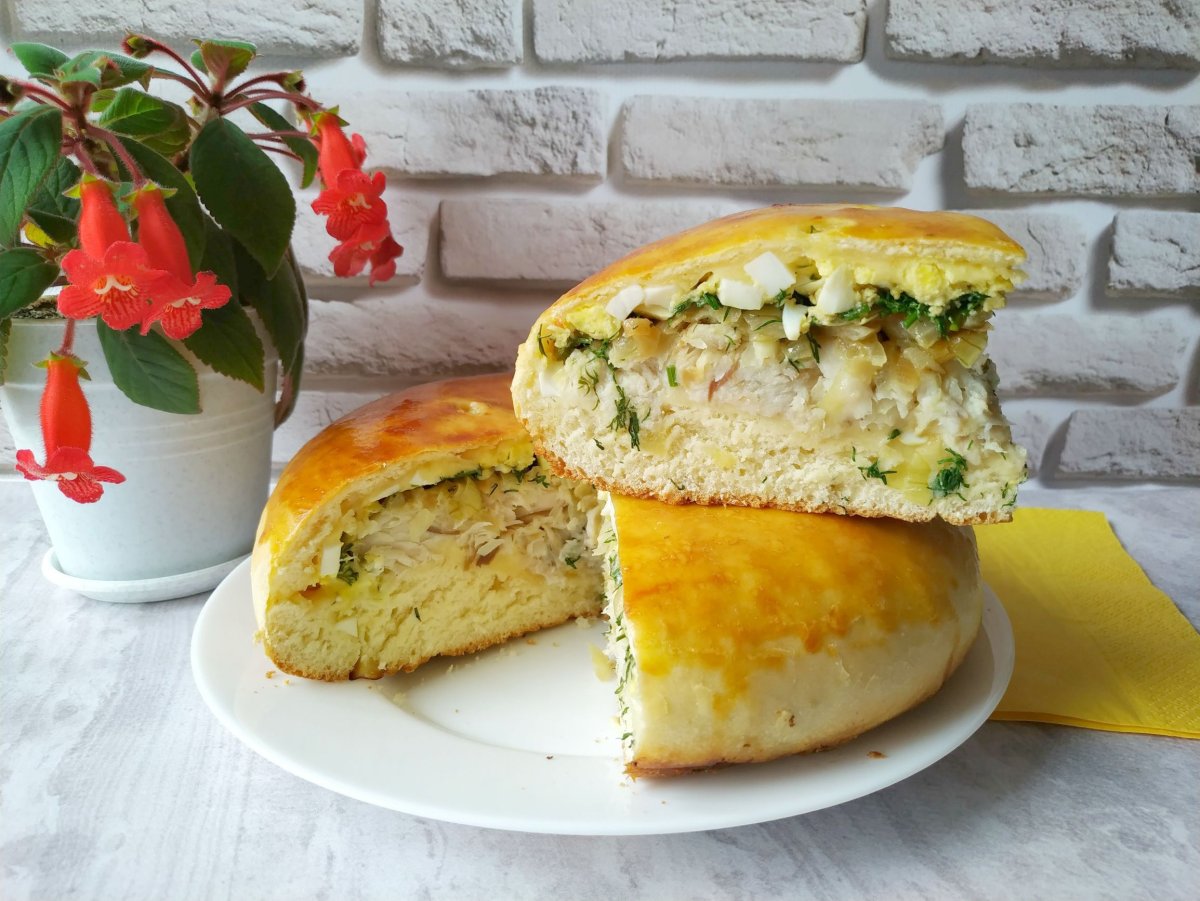 Вкусный пирог с рыбой