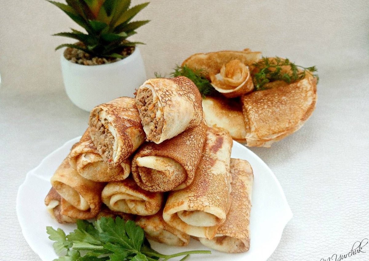 Тонкие ажурные блинчики