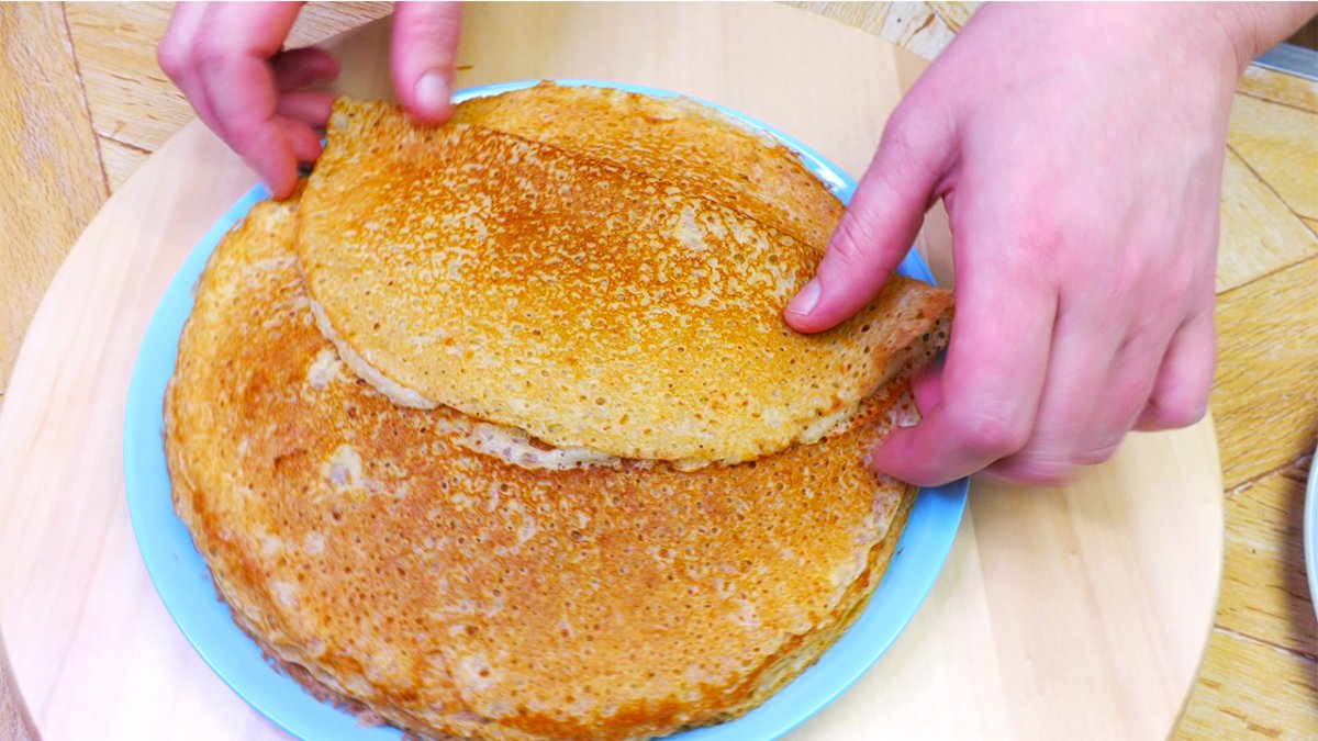 Блины на молоке ажурные сладкие