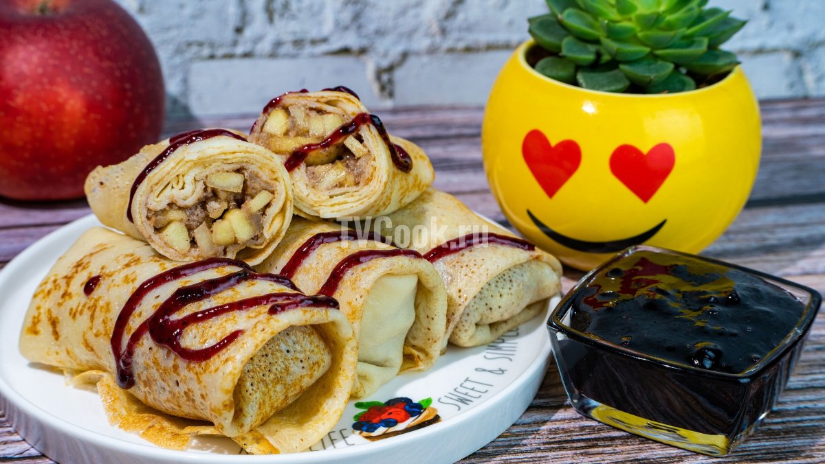 Блинчики с яблочным фаршем