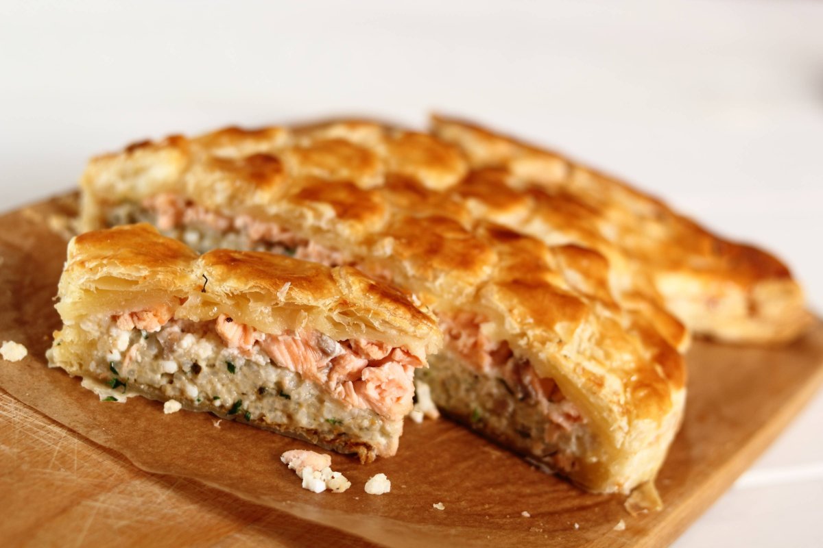 Рыбный пирог с рисом