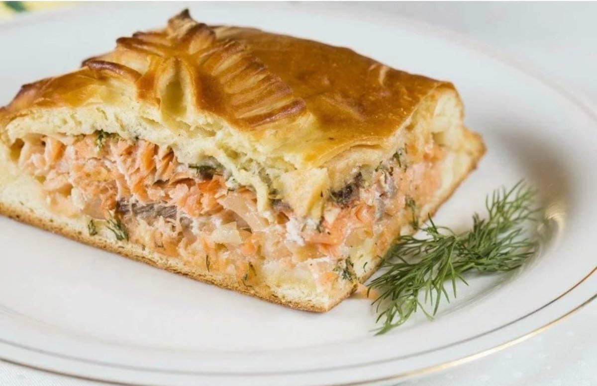 Пирог кулебяка