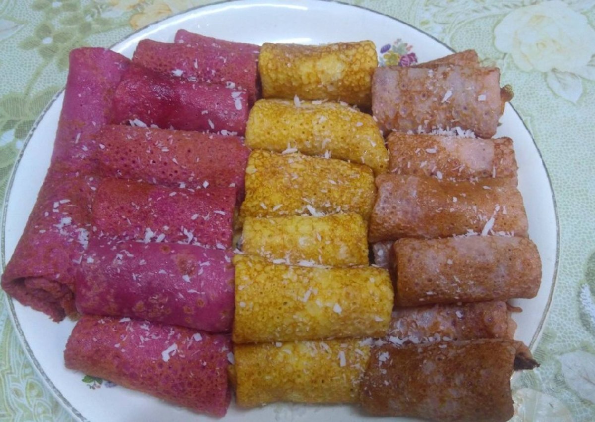 Блинчики из рисовой муки с начинкой