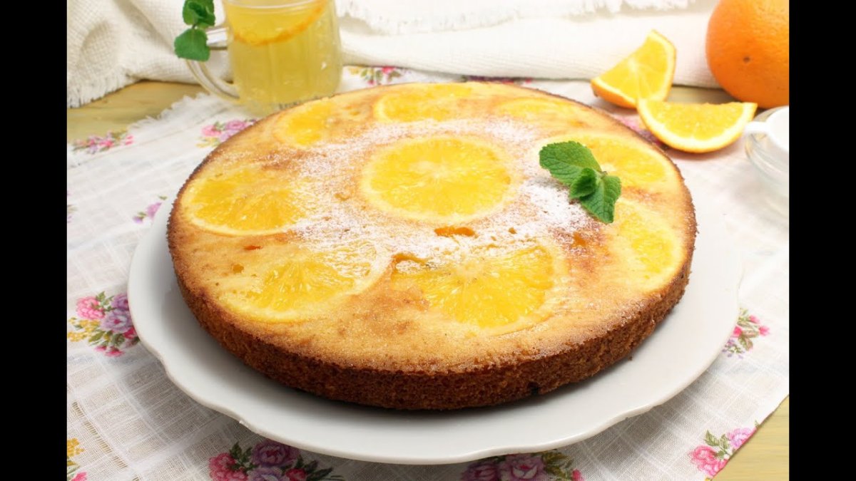 Апельсиновый пирог заливной