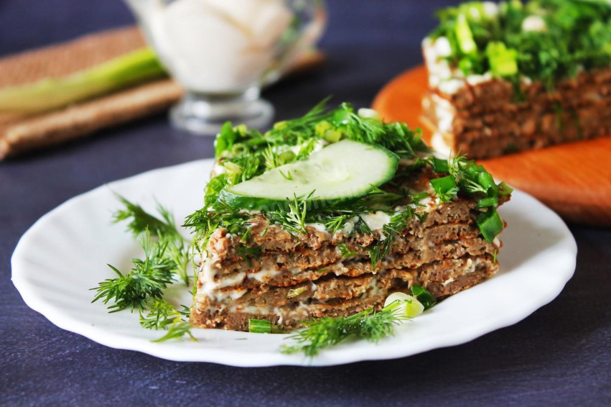 Торт из куриной печени