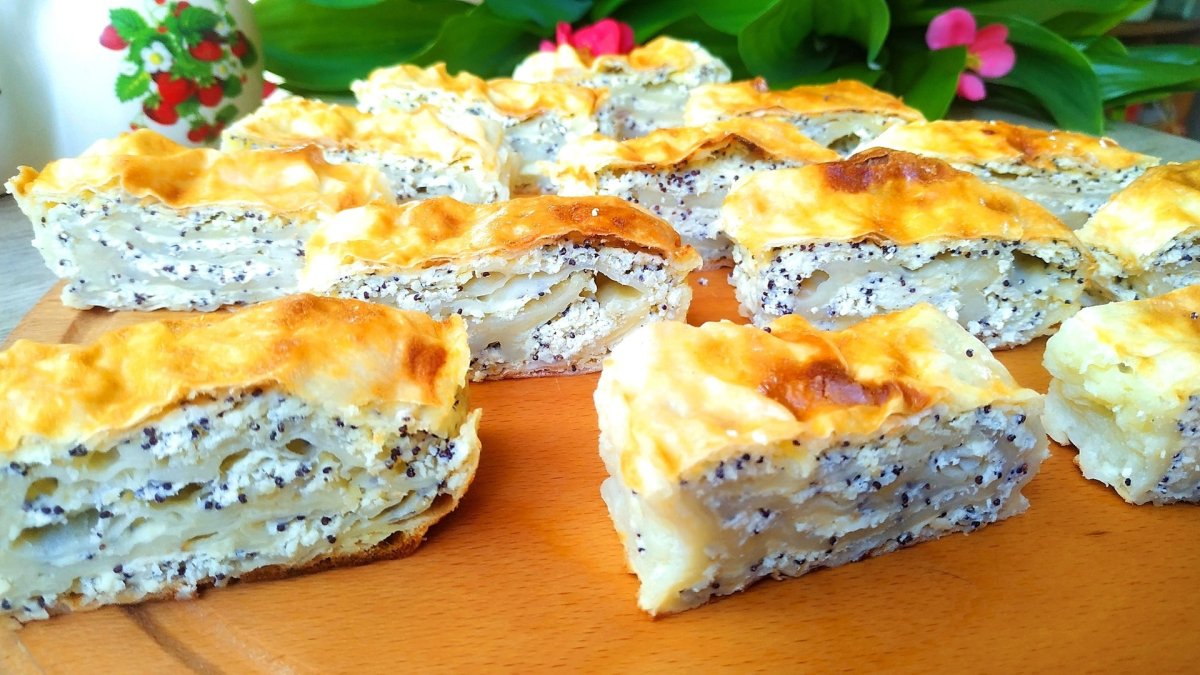 Пирог с брынзой и шпинатом