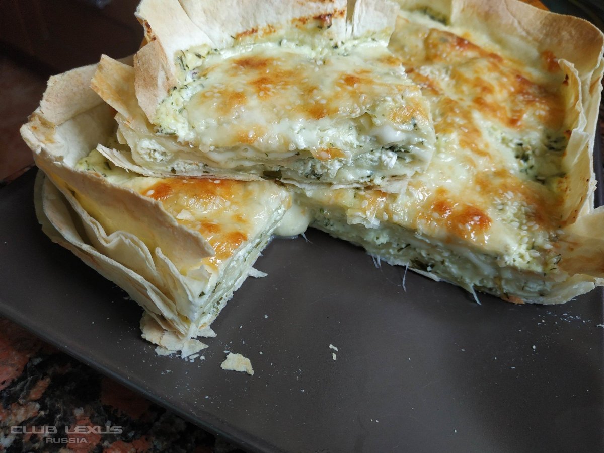 Запеканка из лаваша с сыром