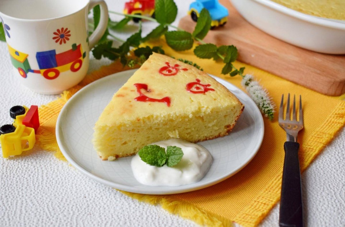 Воздушная запеканка без муки и манки