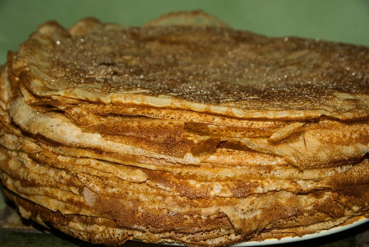 Блины на кипятке с молоком