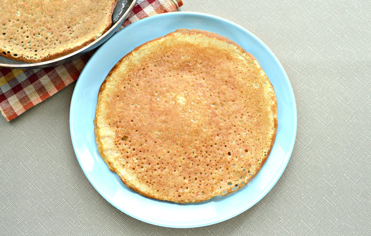 Заварные блины на молоке