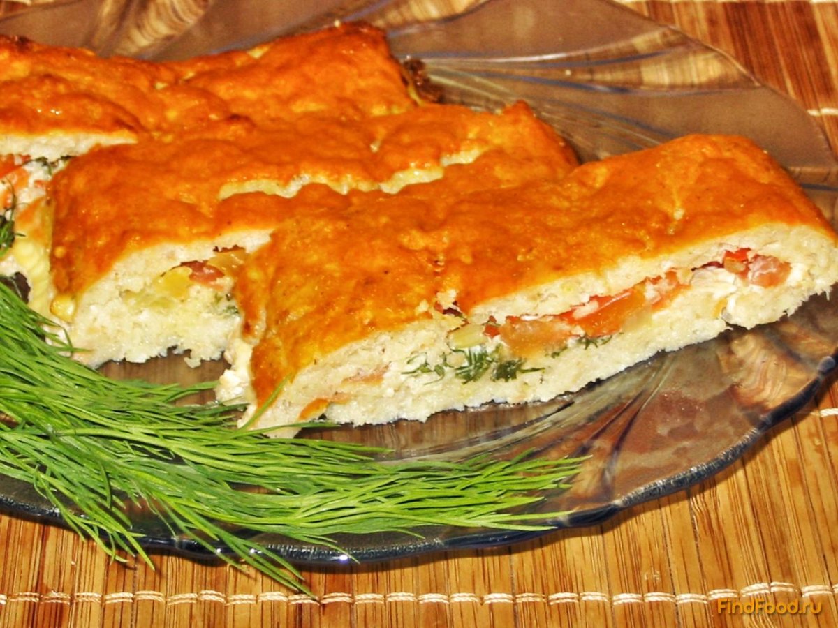 Заливной рыбный пирог