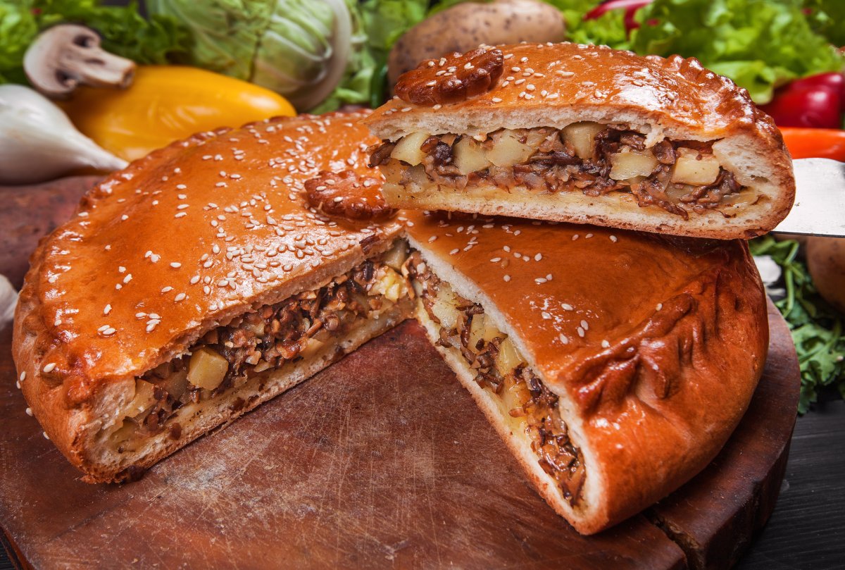 Пирог с грибами
