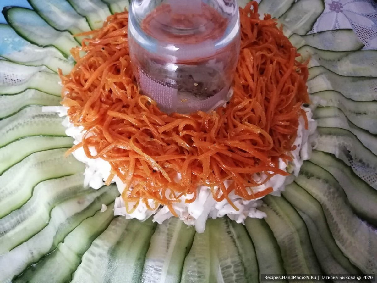Салат огурец морковь