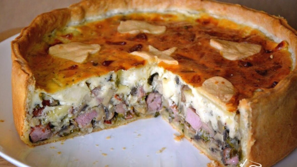 Песочный пирог заливной