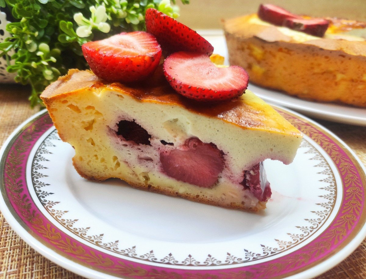 Черничный песочный пирог с черникой