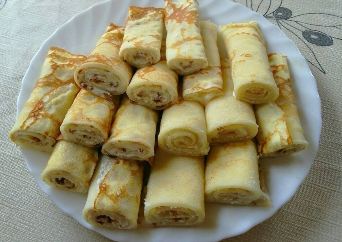 Блины трубочкой