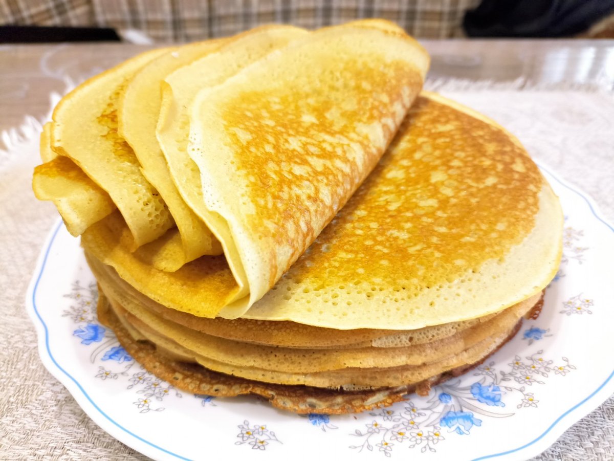 Ажурные блины на сыворотке