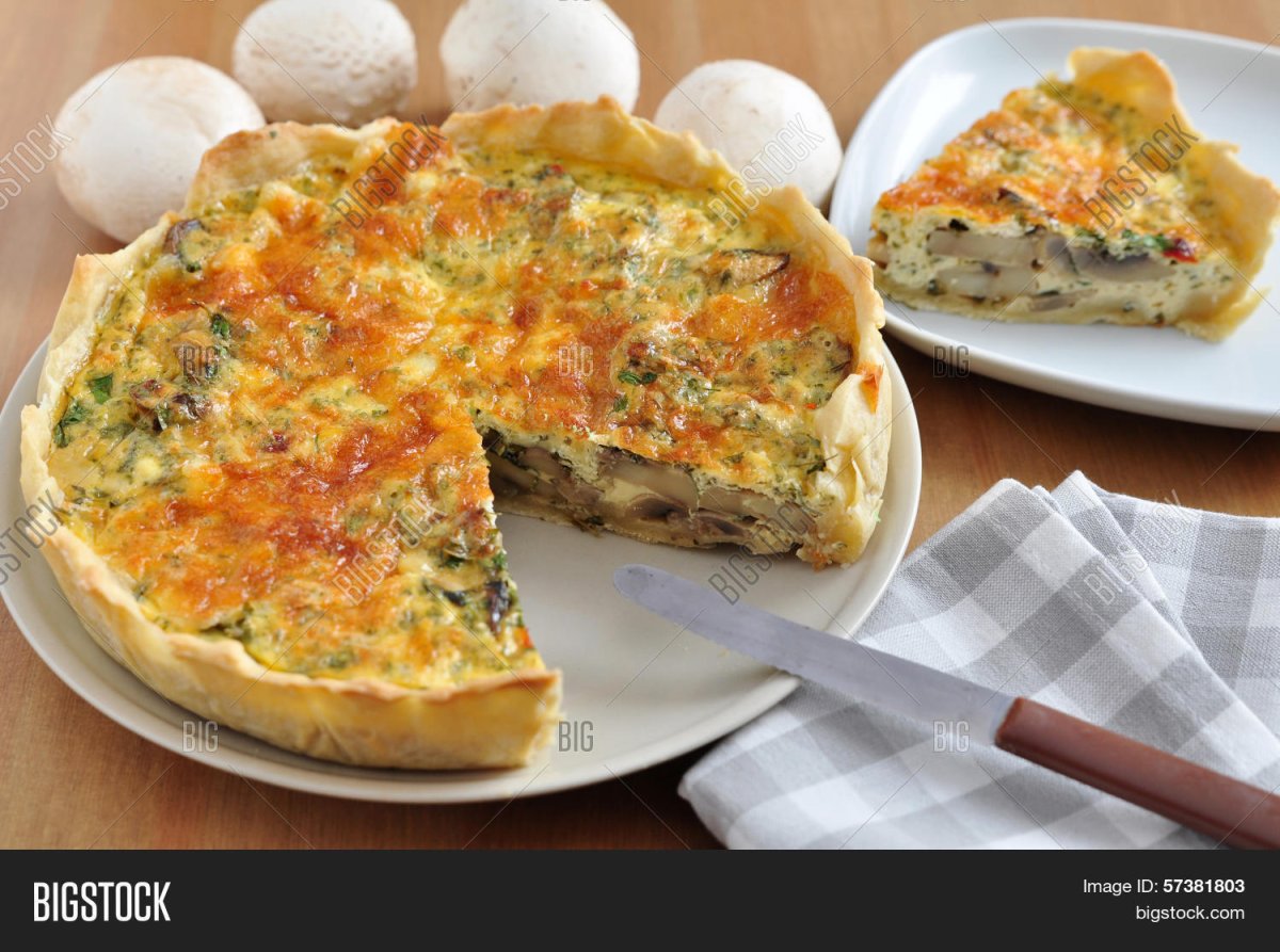 Пирог Аля жульен с курицей и грибами