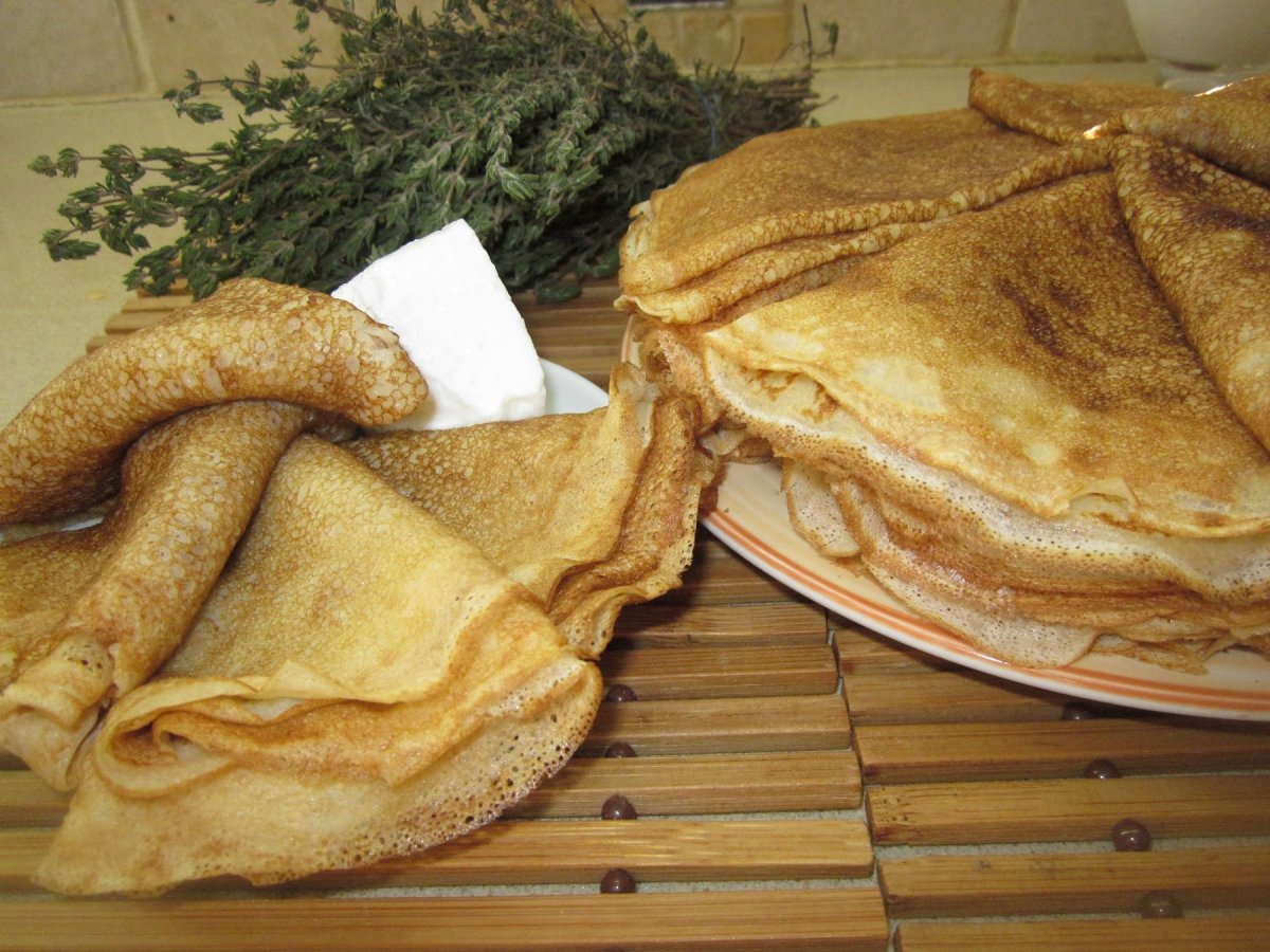 Блинчики на минералке и кефире