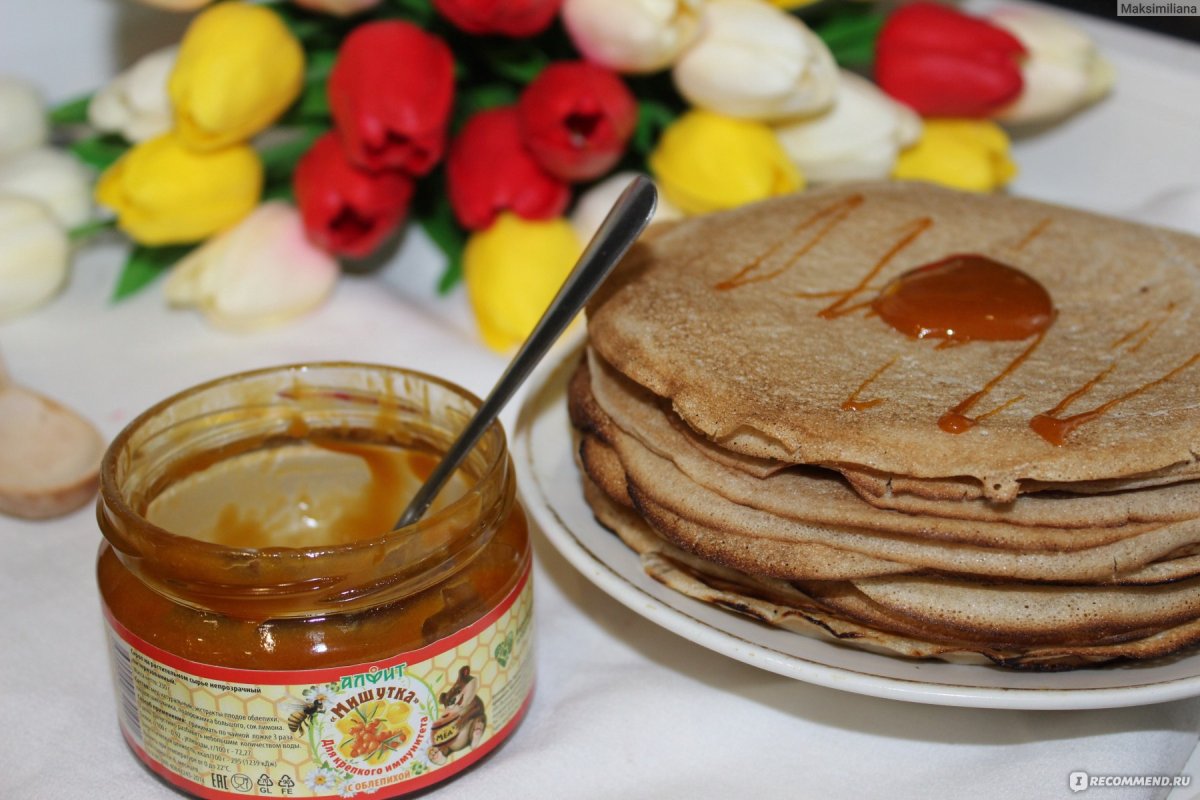 Блинный торт с мёдом красиво