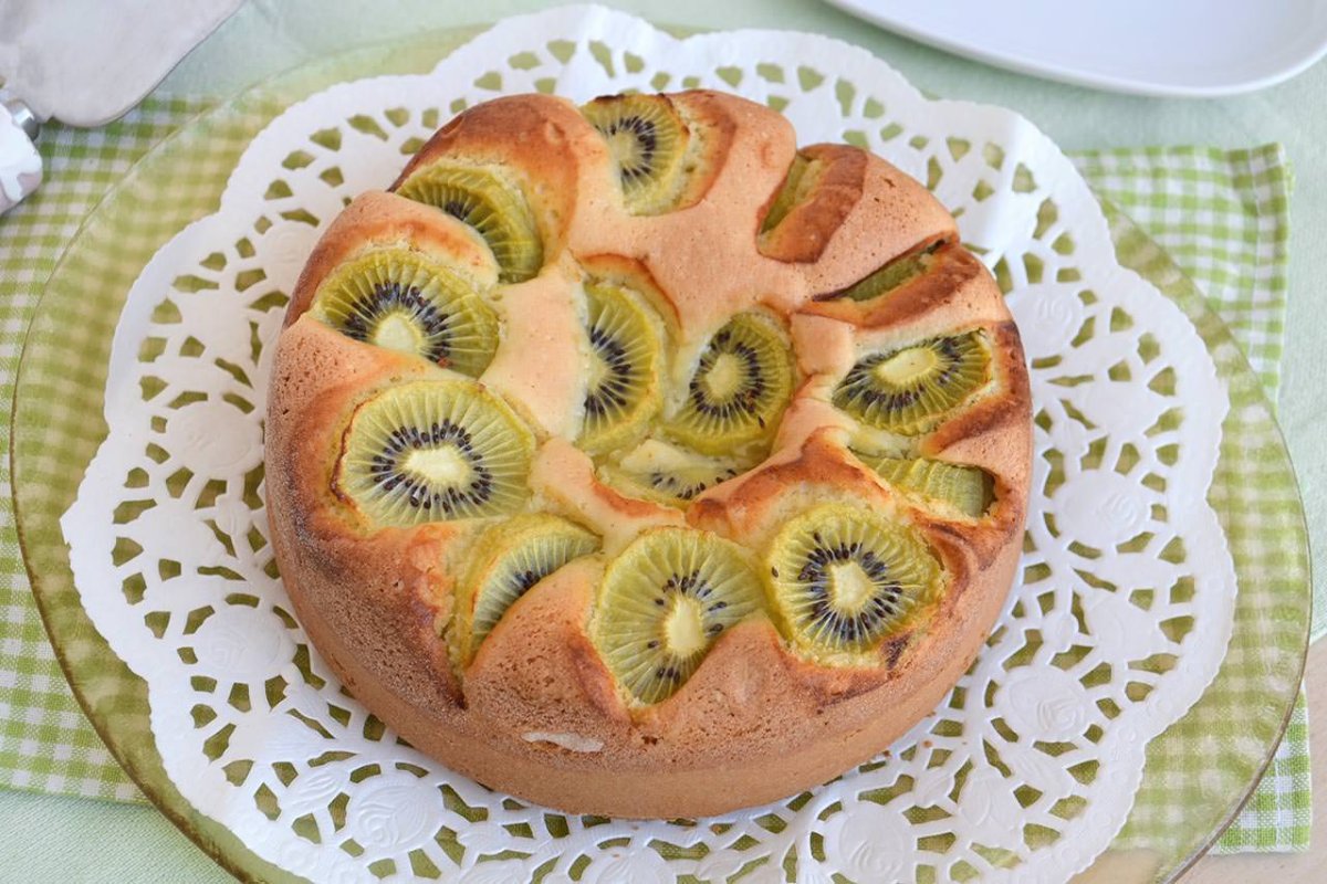 Песочный пирог с киви