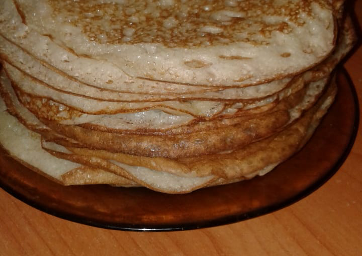 Блинчики на молоке с яйцами