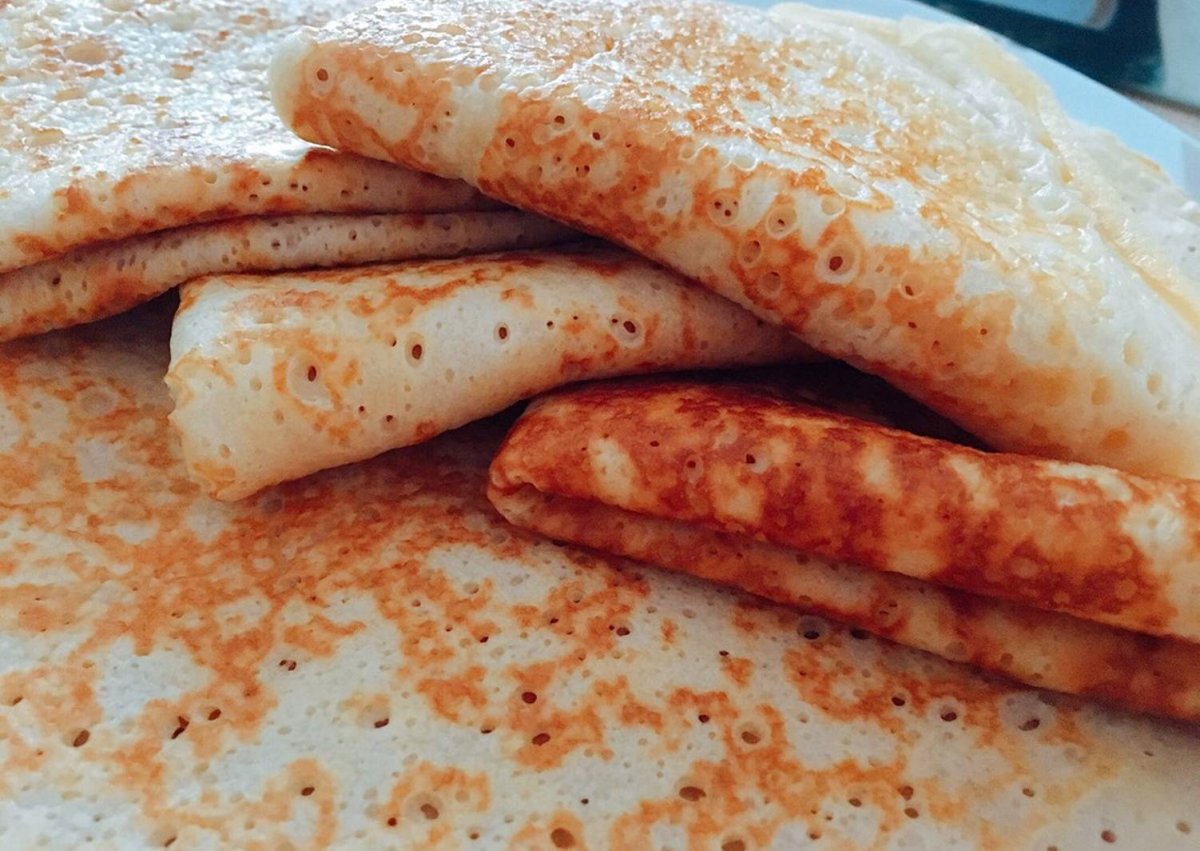 Нежные заварные блины.