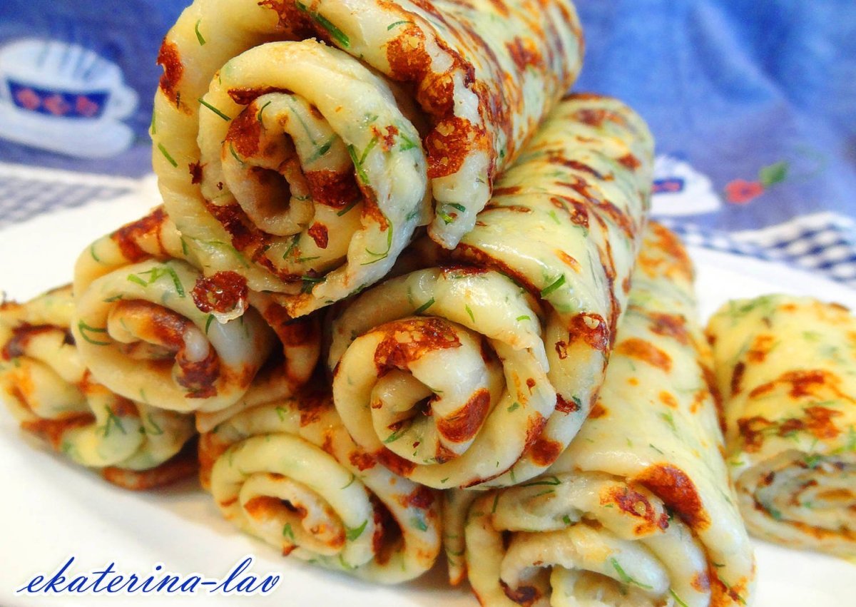 Блины с курицей и грибами