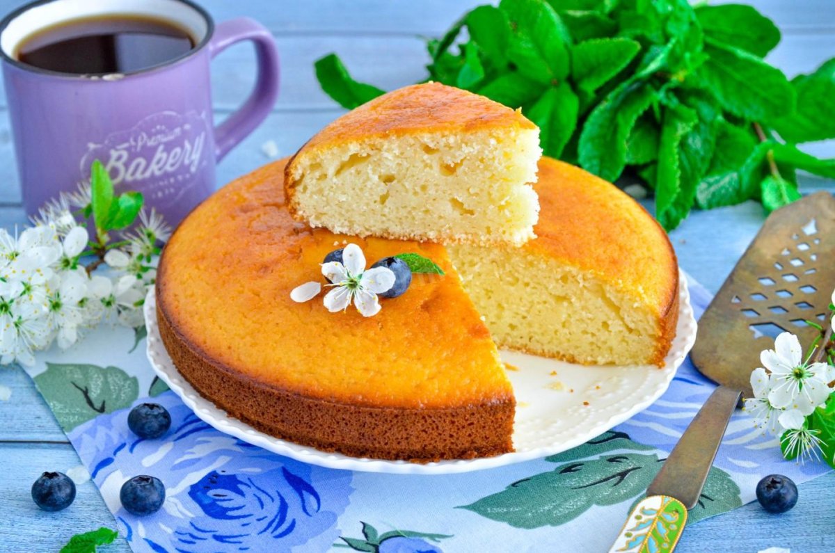 Манник на кефире очень вкусный воздушный в духовке