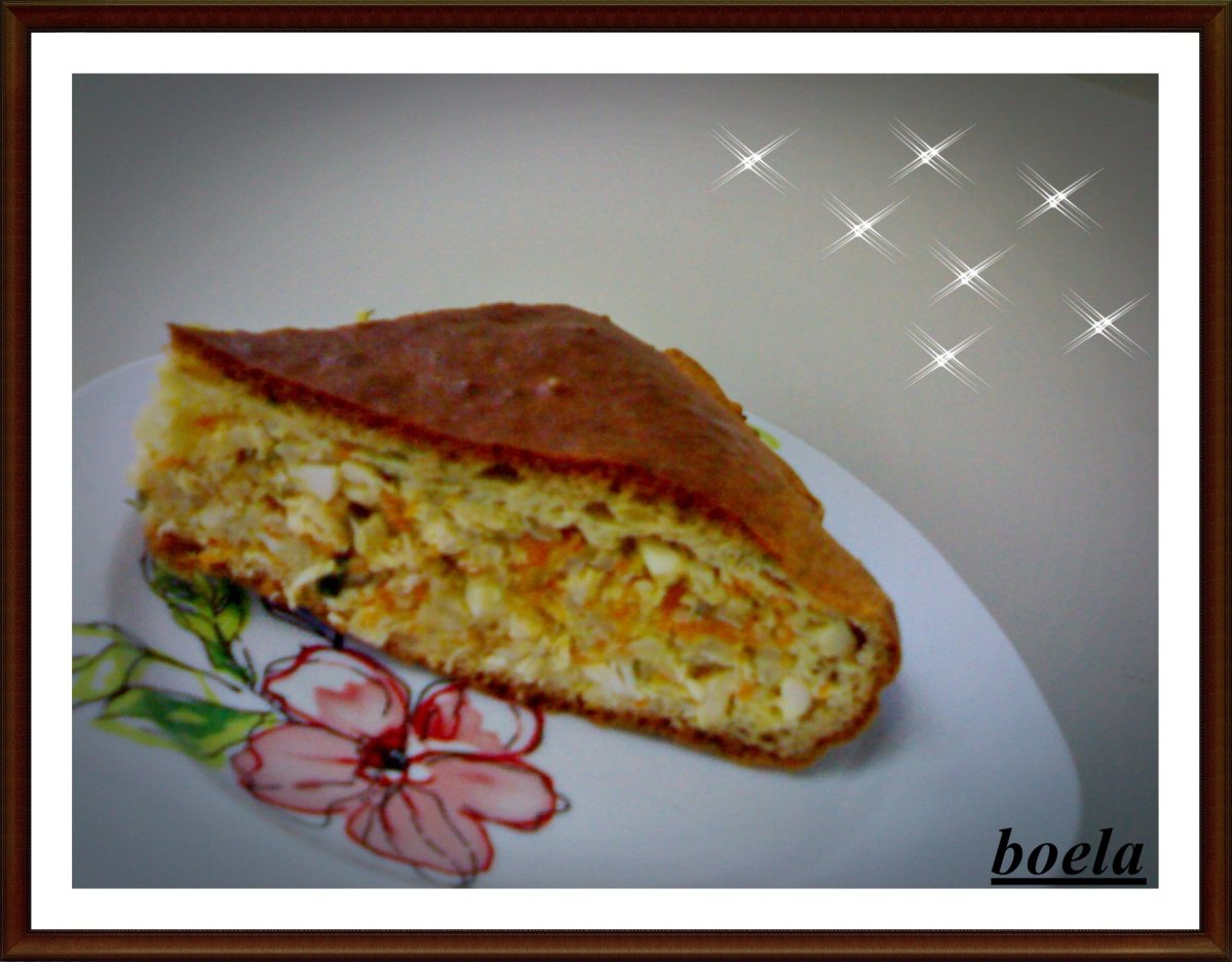 Пирог с зелёным луком