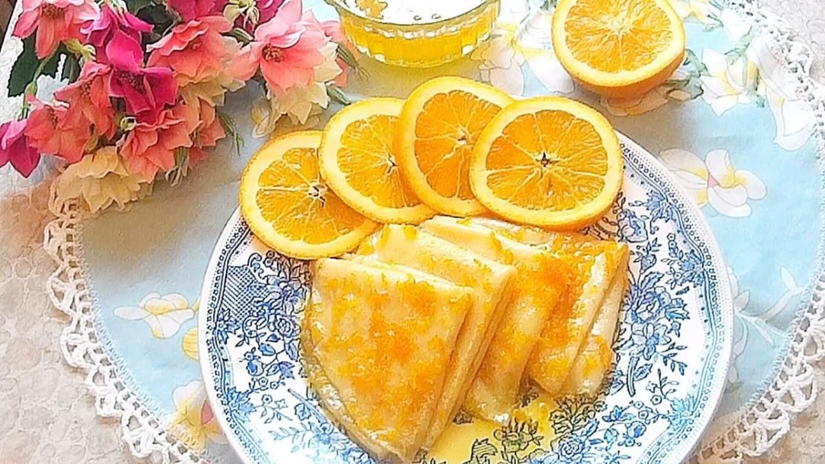 Блинчики с апельсиновым сиропом