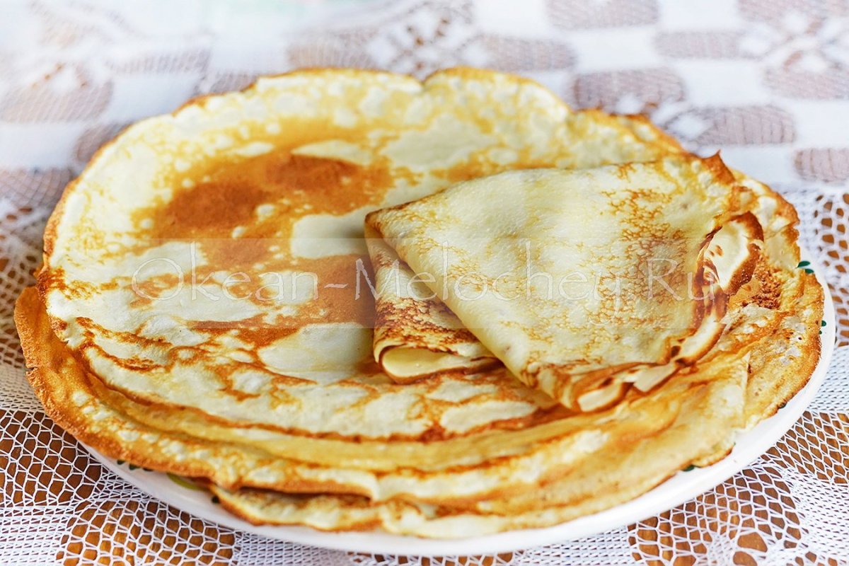 Ажурные блинчики на молоке