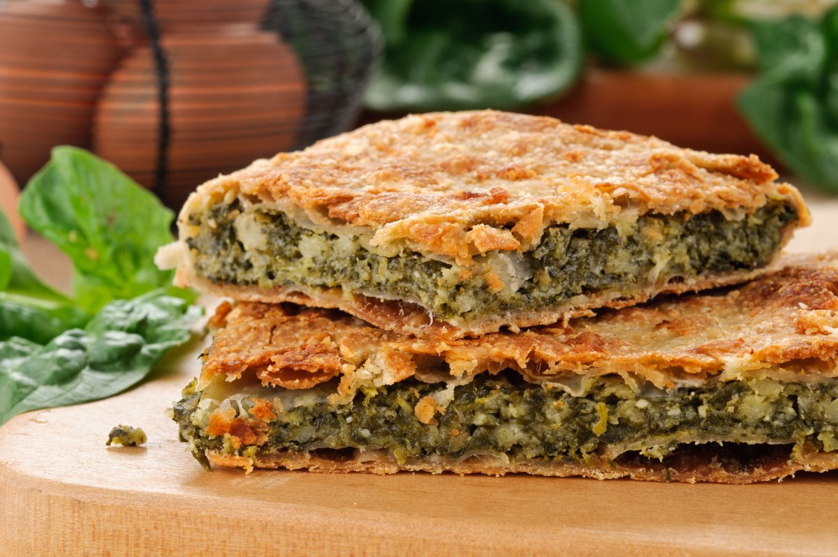 КИШ С творожным сыром и шпинатом