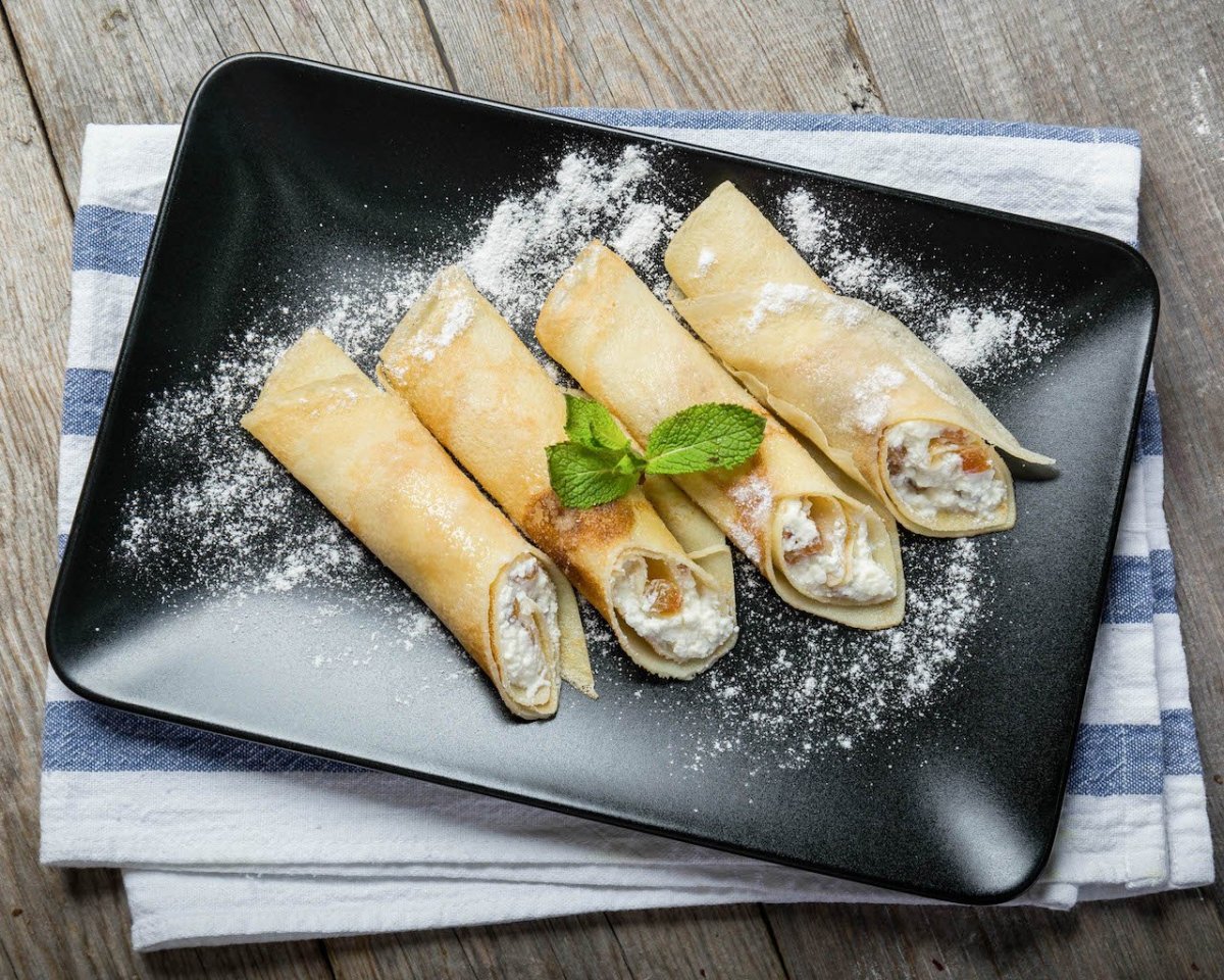 Блинчики свеченой и сыром