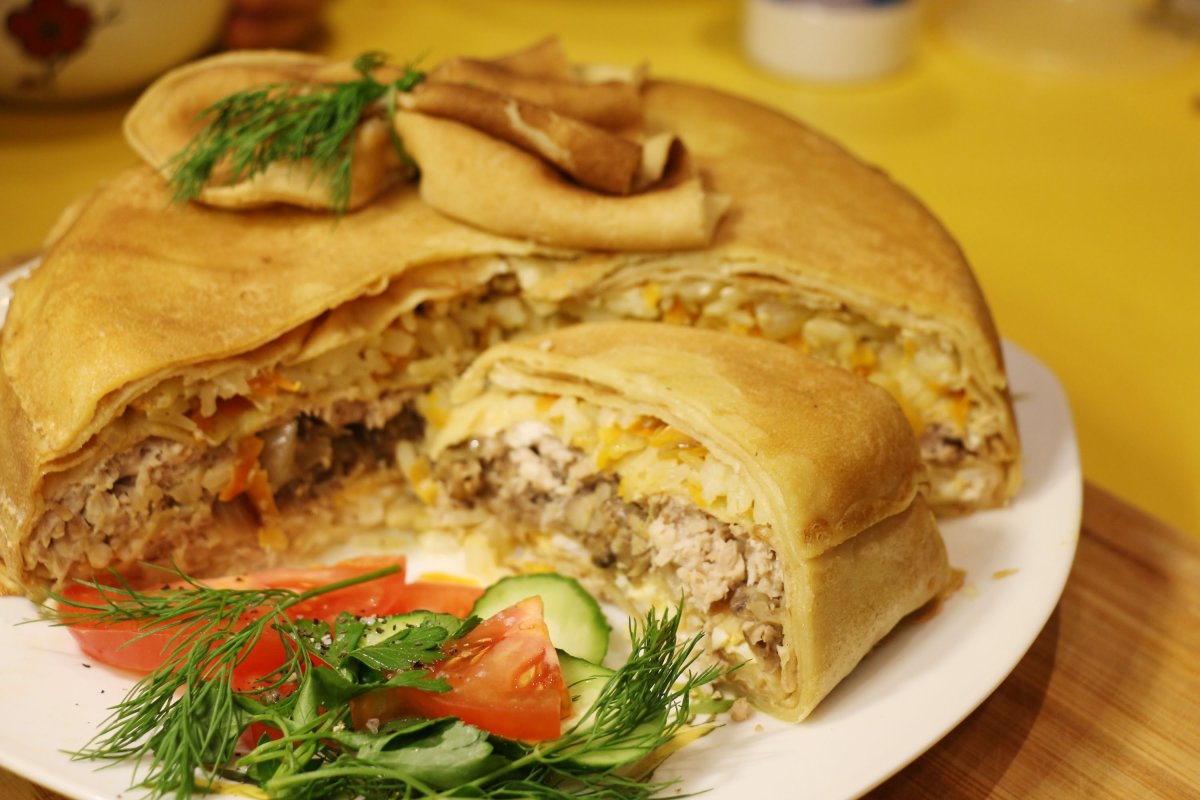 Курник блинчатый пирог