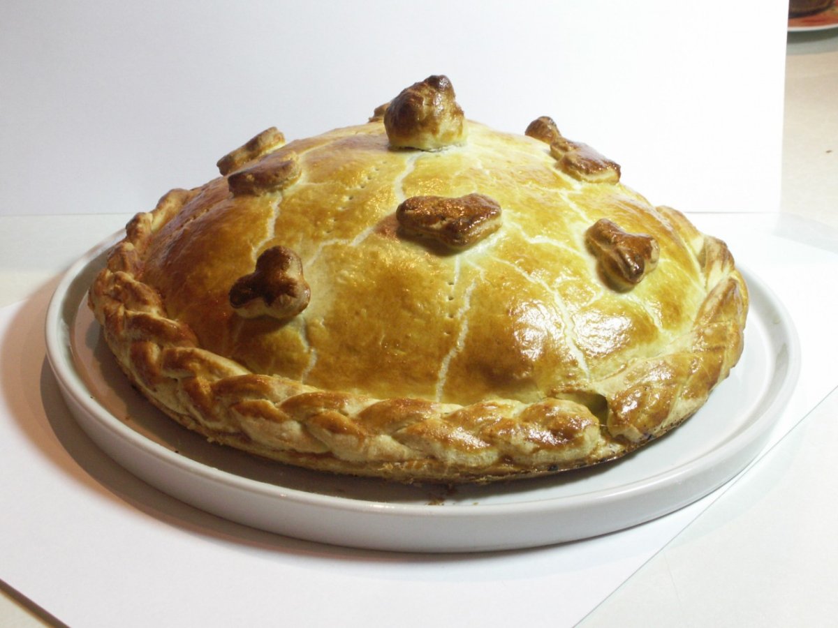 Курник слоеный с блинами
