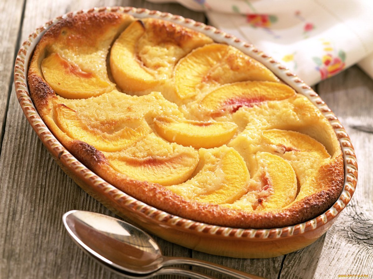 Открытый пирог с яблоками