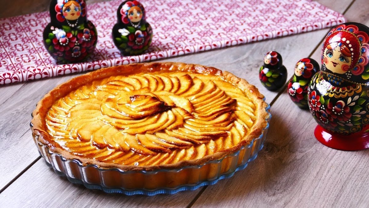 Теплый французский яблочный тарт
