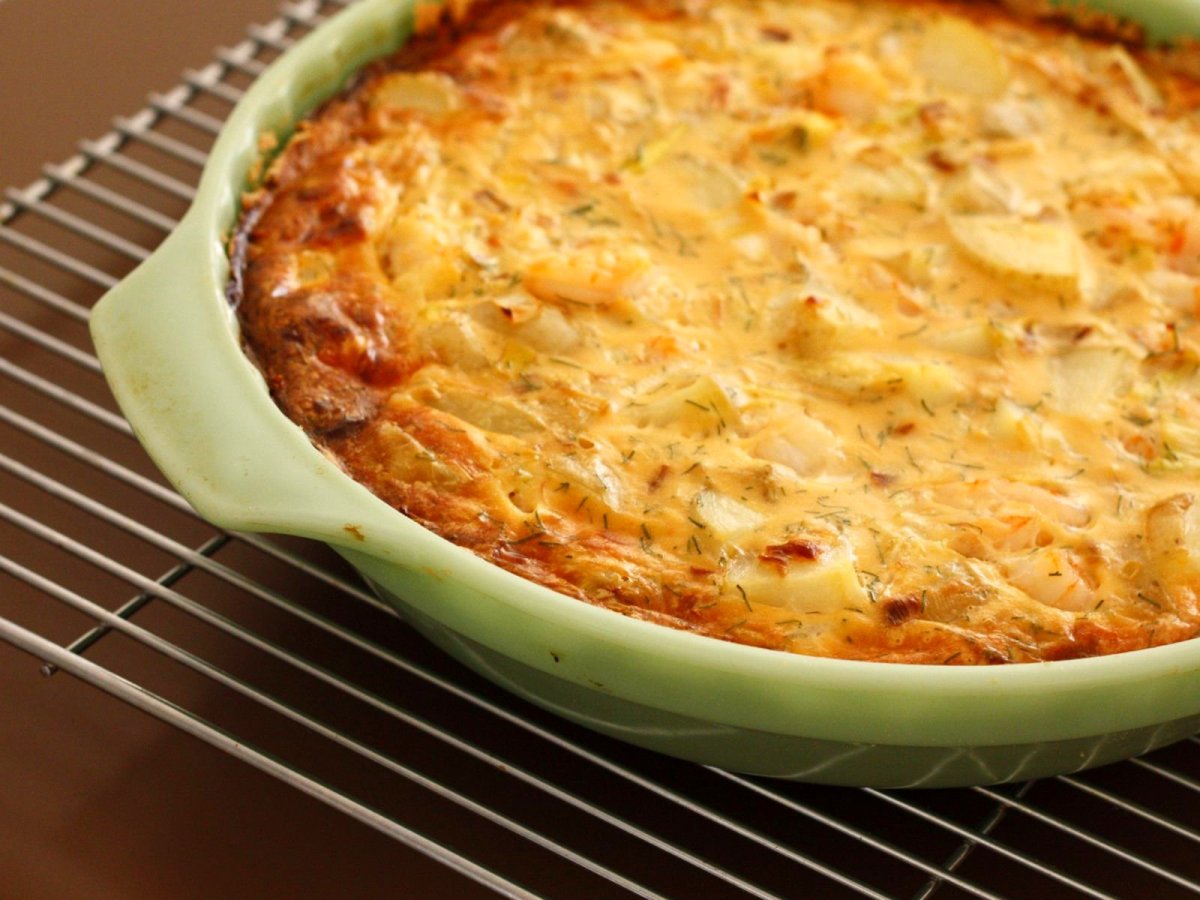 Открытый пирог с картошкой
