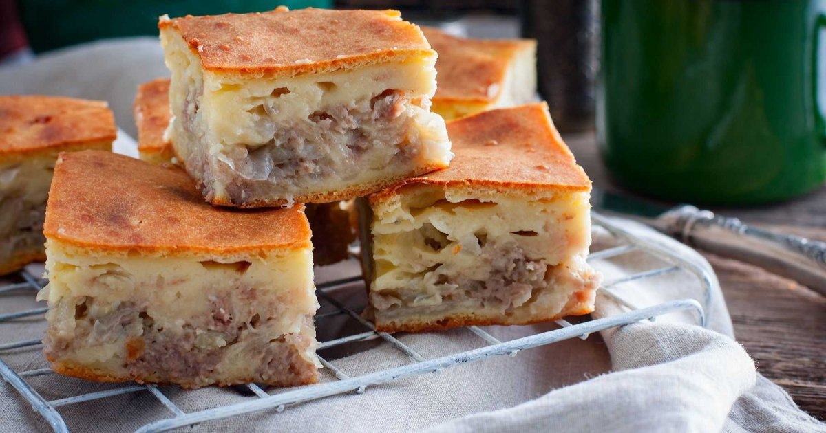 Картофельный КИШ С грибами