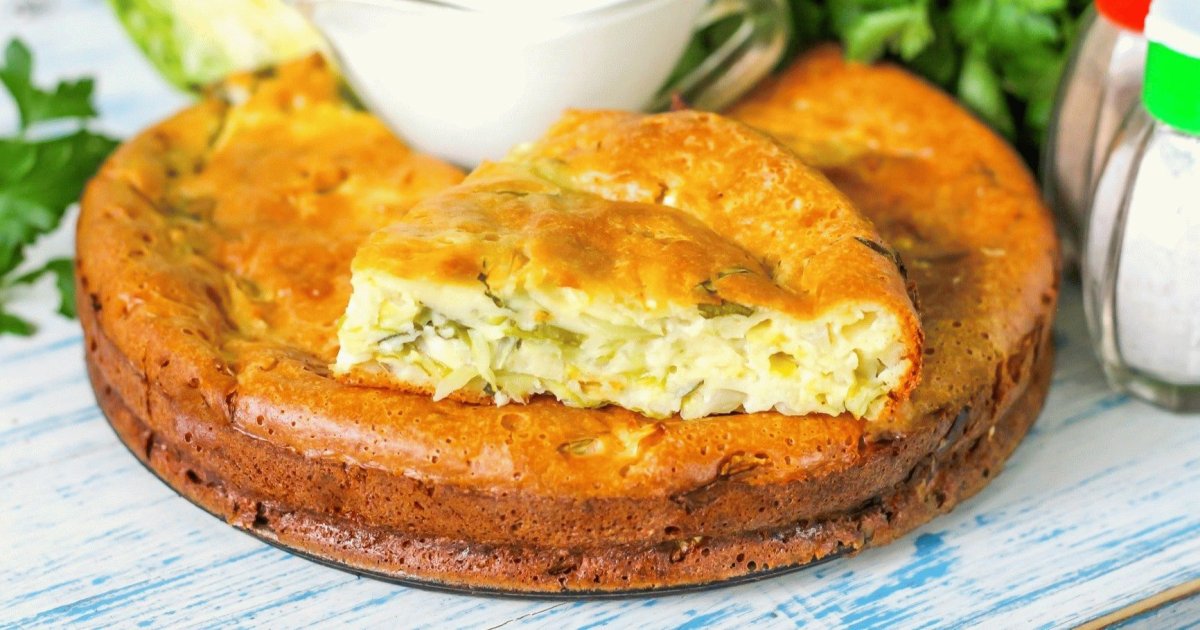 Заливной пирог с курицей