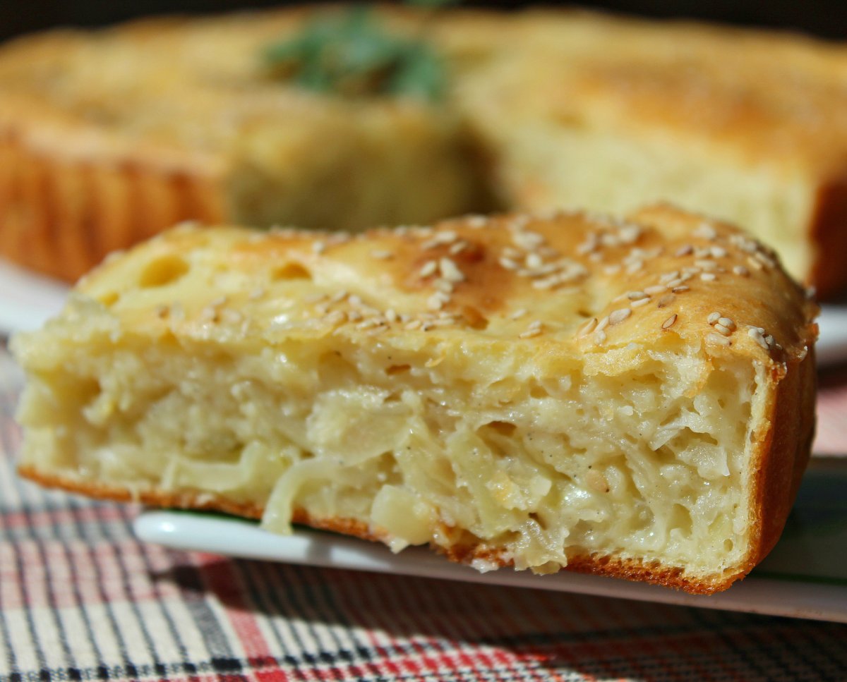 Нежный пирог с капустой