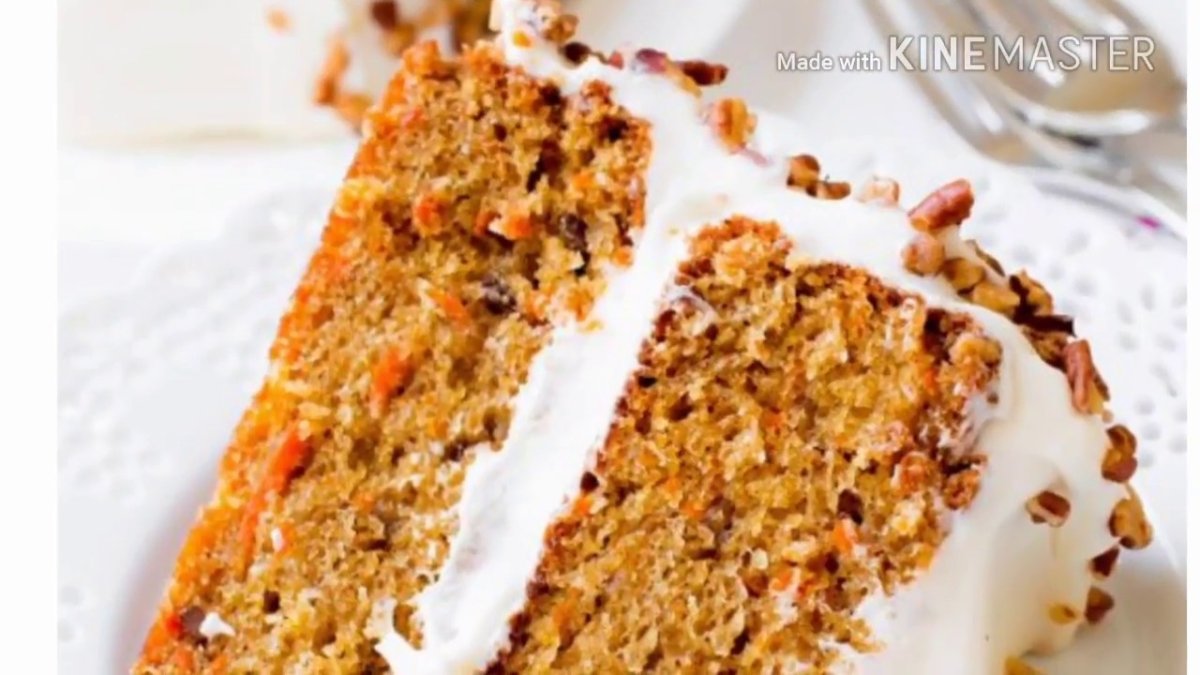 Морковный пирог с грецкими орехами