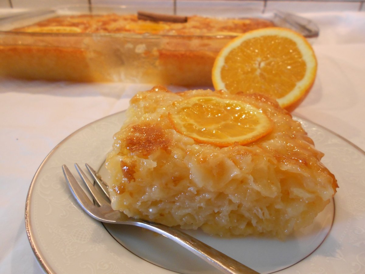 Насыпной пирог с апельсинами