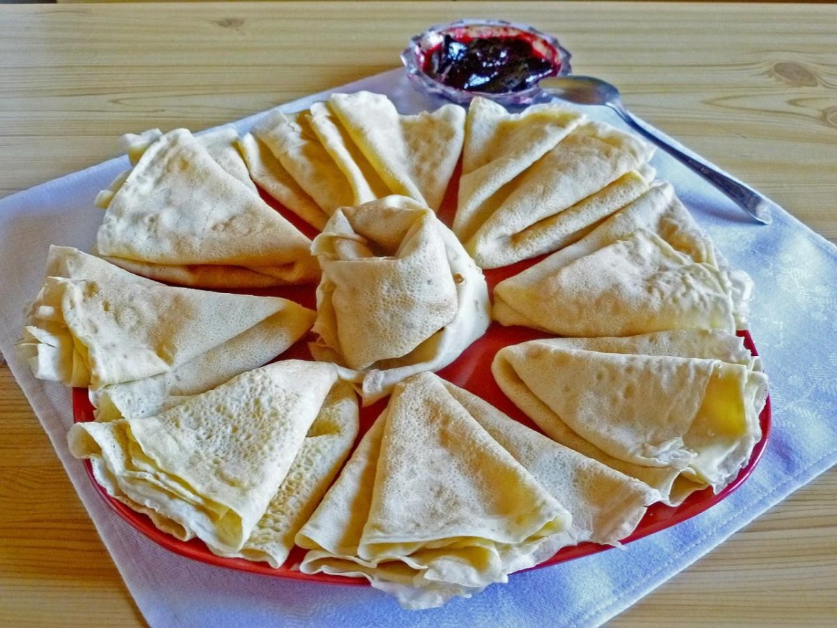 Блины на тарелке