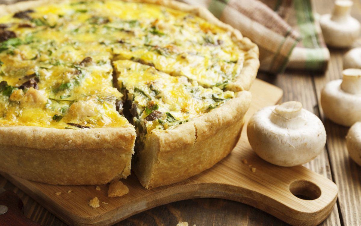 Картофельный КИШ С грибами